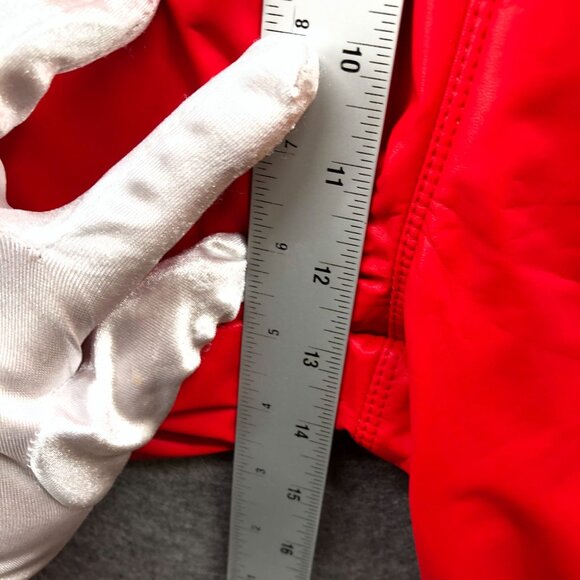 Akira Faux Leather Legging Pants Womens 3X Red High Rise Skinny Pull On Punk - Picture 6 of 9